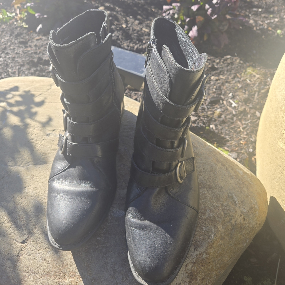 Born Black Strappy Ankle Booties
